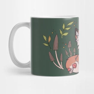 Autumn Mushroom Fox Mug